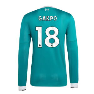 2025-2026 Liverpool Authentic Long Sleeve Third Shirt (Gakpo 18)