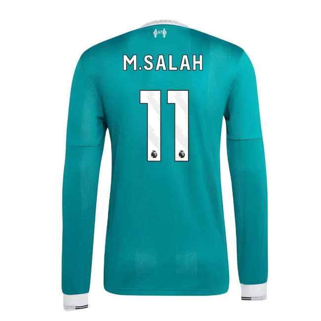 2025-2026 Liverpool Authentic Long Sleeve Third Shirt (M.Salah 11)