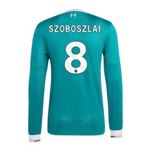 2025-2026 Liverpool Authentic Long Sleeve Third Shirt (Szoboszlai 8)