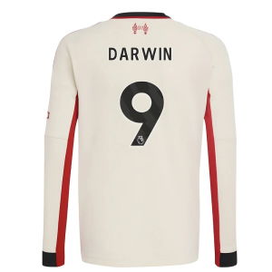 2025-2026 Liverpool Away Long Sleeve Shirt (Kids) (Darwin 9)