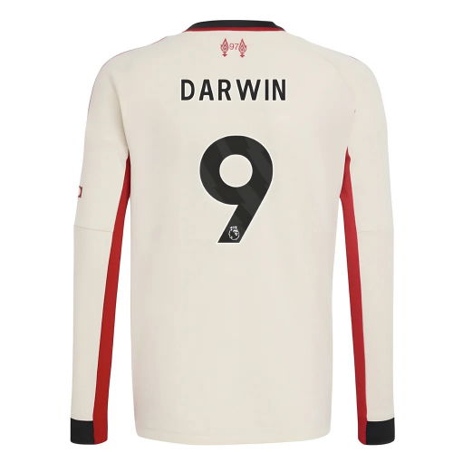 2025-2026 Liverpool Away Long Sleeve Shirt (Kids) (Darwin 9)