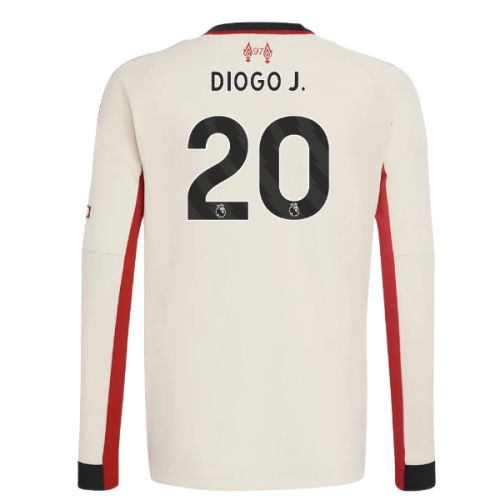 2025-2026 Liverpool Away Long Sleeve Shirt (Kids) (Diogo J. 20)