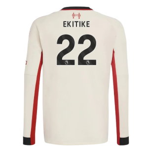 2025-2026 Liverpool Away Long Sleeve Shirt (Kids) (Ekitike 22)