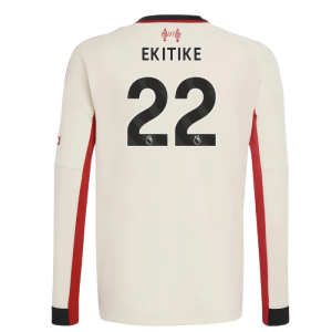 2025-2026 Liverpool Away Long Sleeve Shirt (Kids) (Ekitike 22)