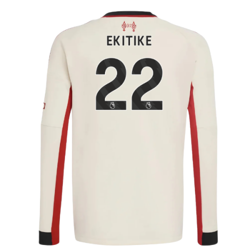2025-2026 Liverpool Away Long Sleeve Shirt (Kids) (Ekitike 22)