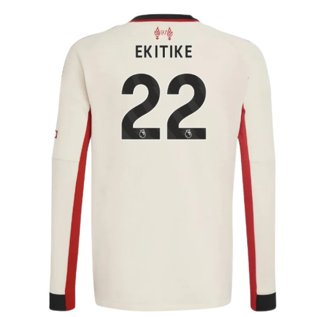 2025-2026 Liverpool Away Long Sleeve Shirt (Kids) (Ekitike 22)