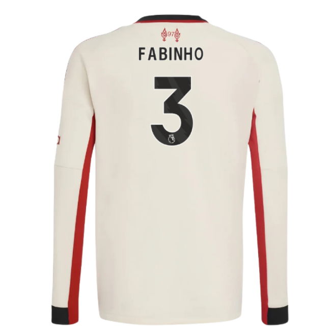 2025-2026 Liverpool Away Long Sleeve Shirt (Kids) (Fabinho 3)