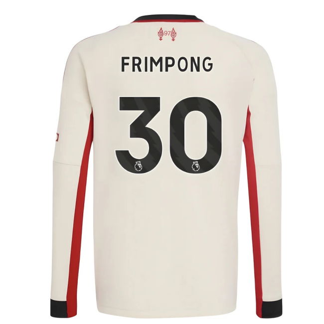 2025-2026 Liverpool Away Long Sleeve Shirt (Kids) (Frimpong 30)
