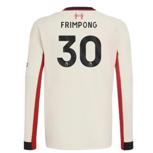 2025-2026 Liverpool Away Long Sleeve Shirt (Kids) (Frimpong 30)