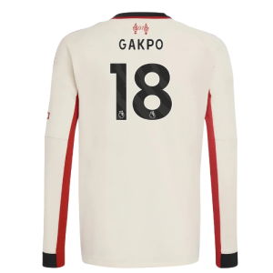 2025-2026 Liverpool Away Long Sleeve Shirt (Kids) (Gakpo 18)