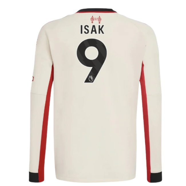 2025-2026 Liverpool Away Long Sleeve Shirt (Kids) (Isak 9)