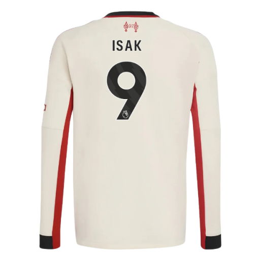 2025-2026 Liverpool Away Long Sleeve Shirt (Kids) (Isak 9)