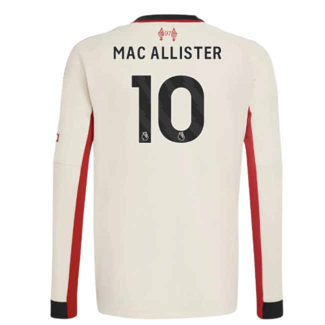2025-2026 Liverpool Away Long Sleeve Shirt (Kids) (Mac Allister 10)