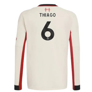2025-2026 Liverpool Away Long Sleeve Shirt (Kids) (Thiago 6)