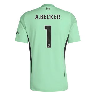 2025-2026 Liverpool Home Goalkeeper Shirt (Glory Mint) - Kids (A.Becker 1)