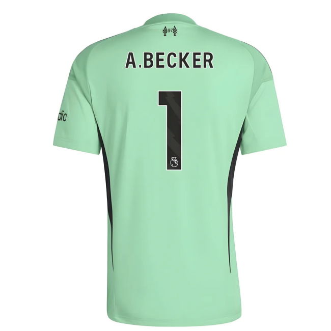 2025-2026 Liverpool Home Goalkeeper Shirt (Glory Mint) - Kids (A.Becker 1)