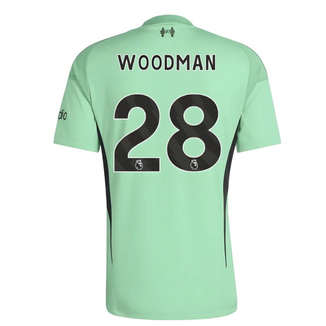 2025-2026 Liverpool Home Goalkeeper Shirt (Glory Mint) (Woodman 28)