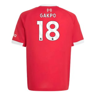 2025-2026 Liverpool Home Shirt (Kids) (Gakpo 18)