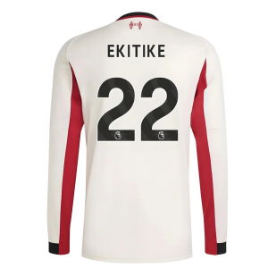 2025-2026 Liverpool Long Sleeve Away Shirt (Ekitike 22)