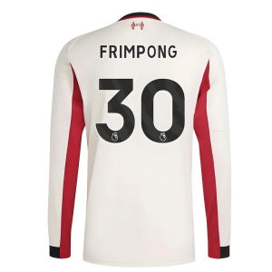 2025-2026 Liverpool Long Sleeve Away Shirt (Frimpong 30)