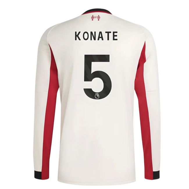 2025-2026 Liverpool Long Sleeve Away Shirt (Konate 5)