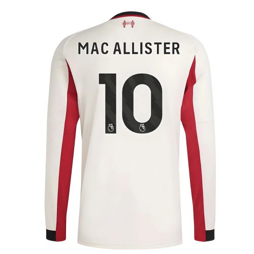 2025-2026 Liverpool Long Sleeve Away Shirt (Mac Allister 10)