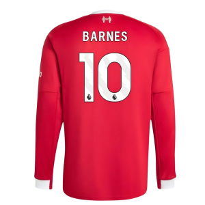 2025-2026 Liverpool Long Sleeve Home Shirt (Barnes 10)