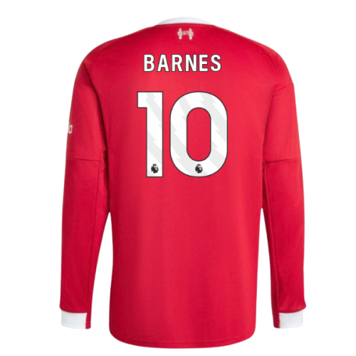 2025-2026 Liverpool Long Sleeve Home Shirt (Barnes 10)