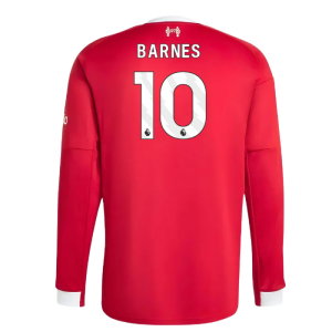 2025-2026 Liverpool Long Sleeve Home Shirt (Barnes 10)