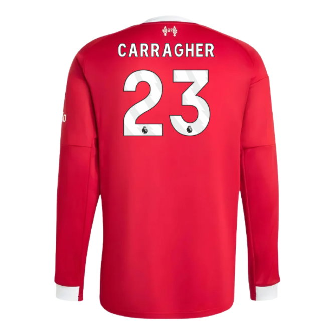 2025-2026 Liverpool Long Sleeve Home Shirt (Carragher 23)