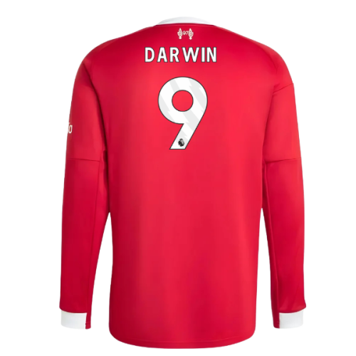 2025-2026 Liverpool Long Sleeve Home Shirt (Darwin 9)