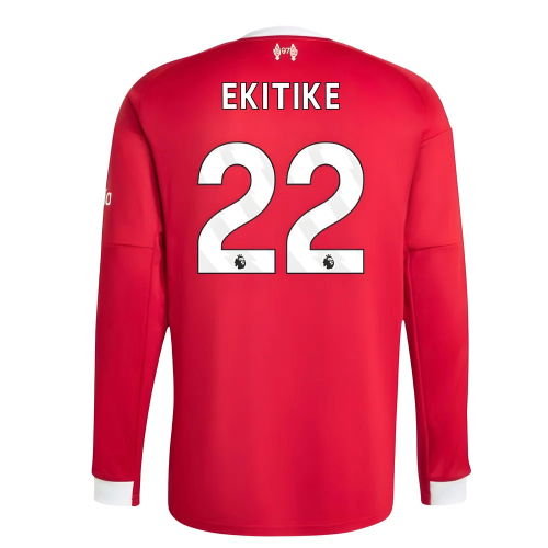 2025-2026 Liverpool Long Sleeve Home Shirt (Ekitike 22)