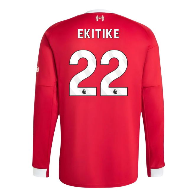 2025-2026 Liverpool Long Sleeve Home Shirt (Ekitike 22)