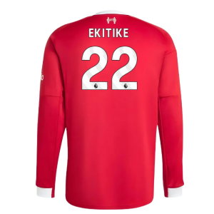 2025-2026 Liverpool Long Sleeve Home Shirt (Ekitike 22)
