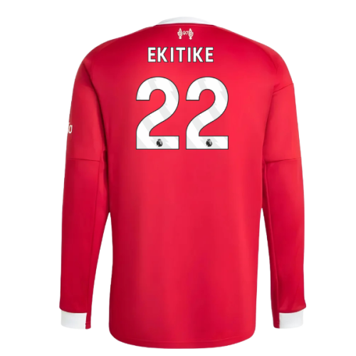 2025-2026 Liverpool Long Sleeve Home Shirt (Ekitike 22)