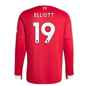 2025-2026 Liverpool Long Sleeve Home Shirt (Elliott 19)