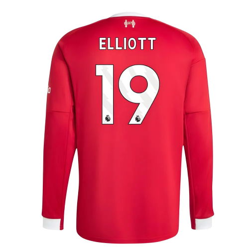 2025-2026 Liverpool Long Sleeve Home Shirt (Elliott 19)