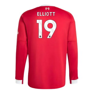 2025-2026 Liverpool Long Sleeve Home Shirt (Elliott 19)