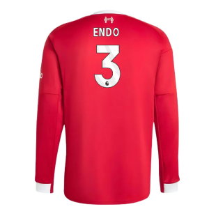 2025-2026 Liverpool Long Sleeve Home Shirt (Endo 3)
