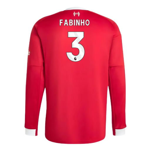 2025-2026 Liverpool Long Sleeve Home Shirt (Fabinho 3)