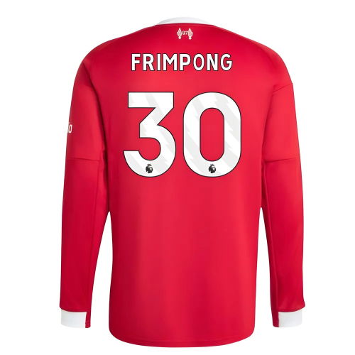 2025-2026 Liverpool Long Sleeve Home Shirt (Frimpong 30)