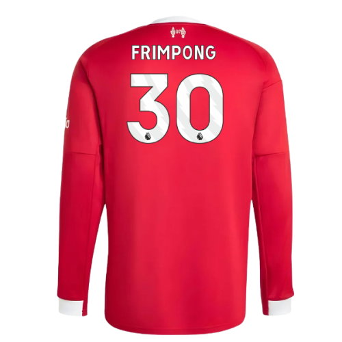 2025-2026 Liverpool Long Sleeve Home Shirt (Frimpong 30)