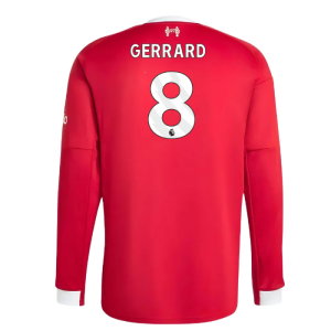 2025-2026 Liverpool Long Sleeve Home Shirt (Gerrard 8)