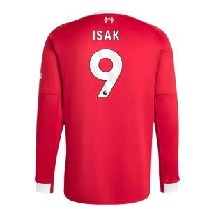 2025-2026 Liverpool Long Sleeve Home Shirt (Isak 9)