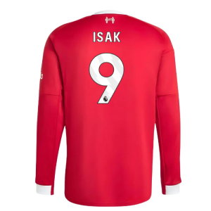 2025-2026 Liverpool Long Sleeve Home Shirt (Isak 9)