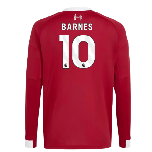 2025-2026 Liverpool Long Sleeve Home Shirt (Kids) (Barnes 10)