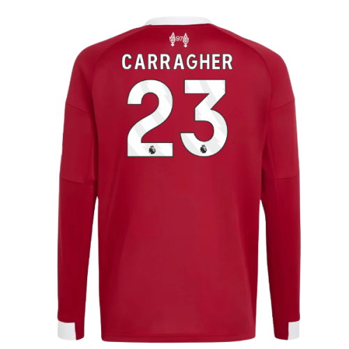 2025-2026 Liverpool Long Sleeve Home Shirt (Kids) (Carragher 23)