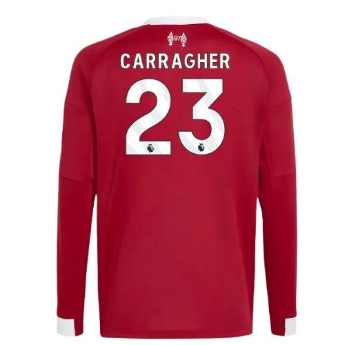 2025-2026 Liverpool Long Sleeve Home Shirt (Kids) (Carragher 23)