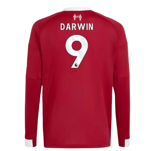 2025-2026 Liverpool Long Sleeve Home Shirt (Kids) (Darwin 9)