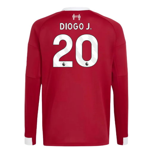 2025-2026 Liverpool Long Sleeve Home Shirt (Kids) (Diogo J. 20)